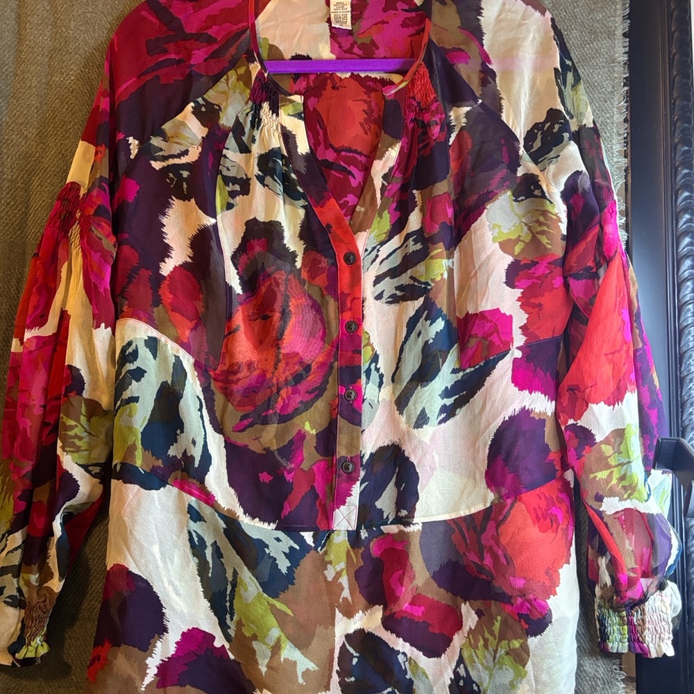 Diane Von Furstenberg Abstract Print Top
